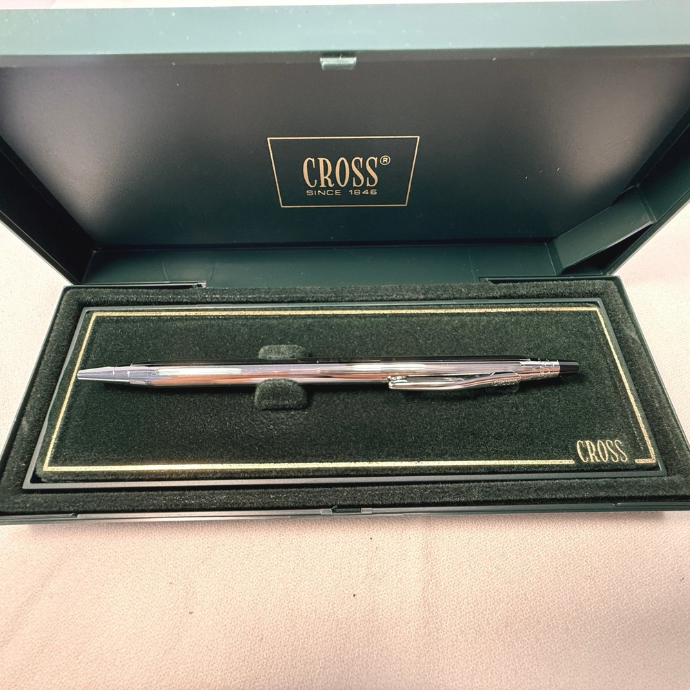 Cross Ballpoint Pen Silver Classic Century Chrome Finish NWOT